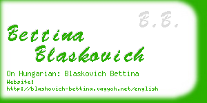 bettina blaskovich business card